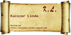Kaiszer Linda névjegykártya